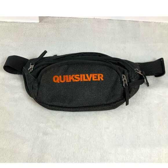 Quiksilver Fanny Pack‎ - Crossbody Bag - Black - Surf Surfing Bag Vintage 90’s - Picture 1 of 11